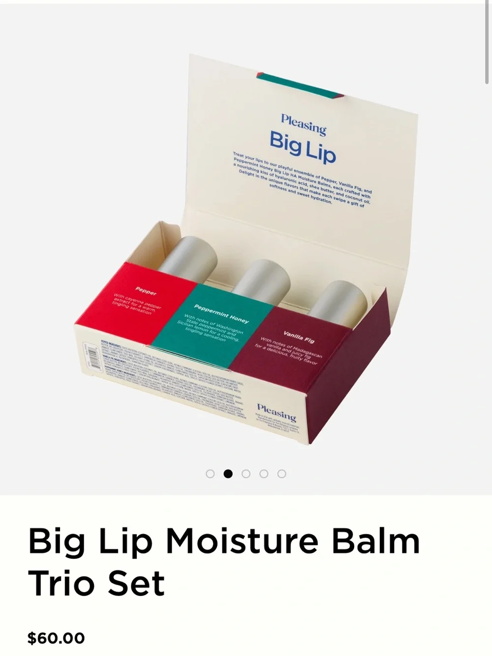 Pleasing by Harry Styles Big Lip Moisture Balm Trio NIB